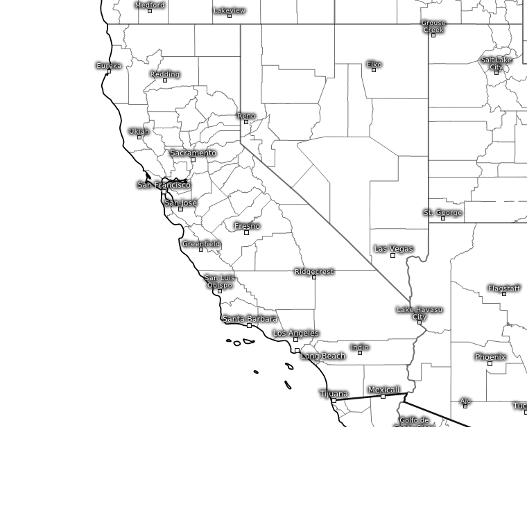 Coyote CA weather radar map - Base Reflectivity 